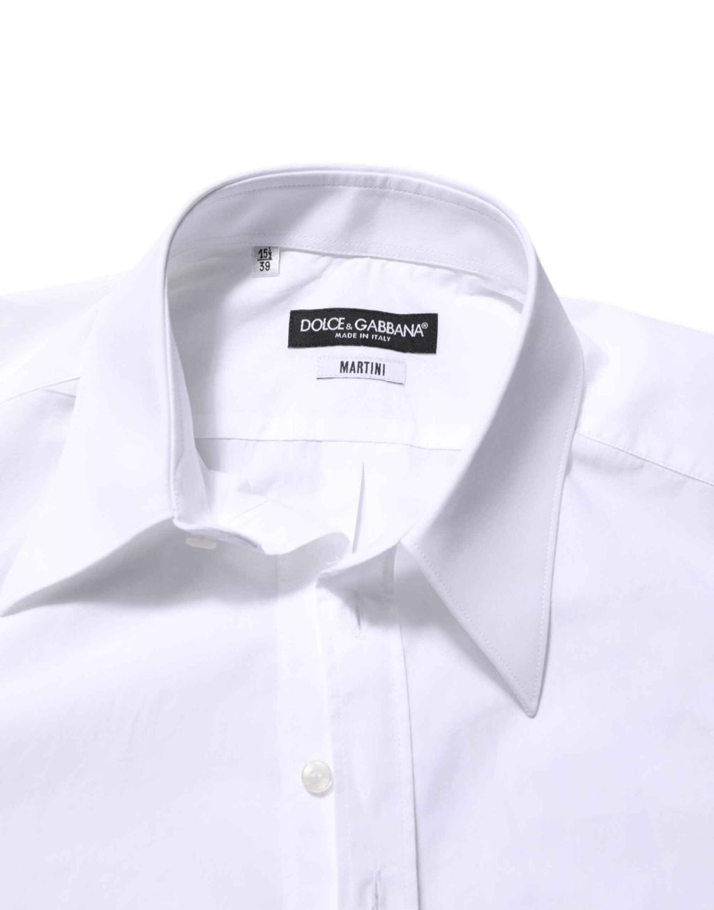 Dolce & Gabbana White Cotton MARTINI Men Formal Dress Shirt