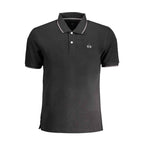 La Martina Black Cotton Polo Shirt