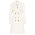 Made in Italy White Wool Women Coat