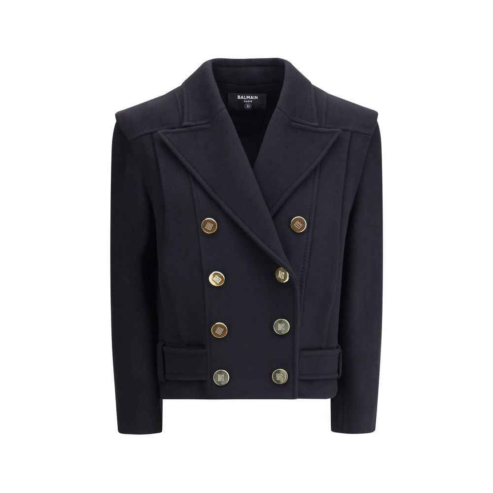 Balmain Wool Double-breasted Coat