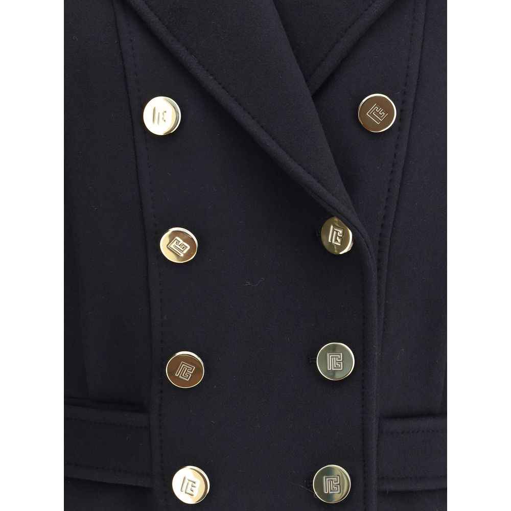 Balmain Wool Double-breasted Coat