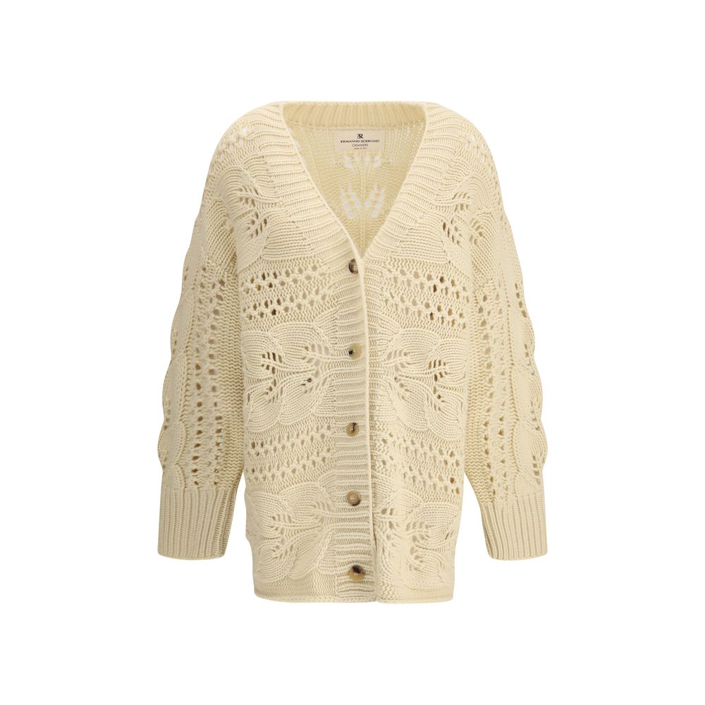 Ermanno Scervino Beige Cashmere Cardigan
