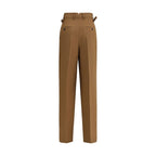 Ami Paris Brown Wool Casual Pants