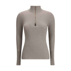 Brunello Cucinelli Zipped high neck Top