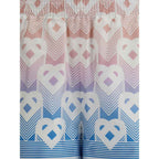 Casablanca Gradient Heart Monogram Silk Shorts