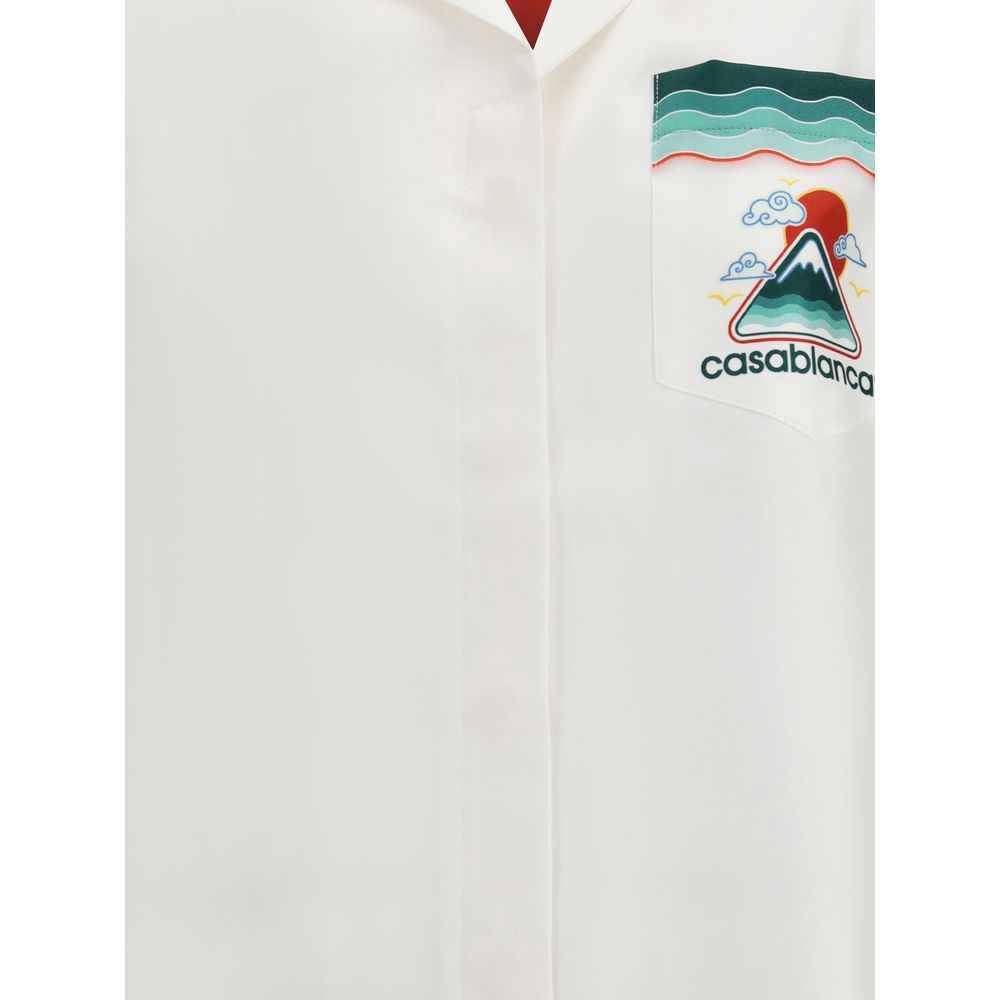 Casablanca Silk Cuban Collar short sleeve Shirt