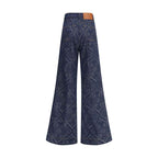 Etro Jacquard-patterned flare Jeans