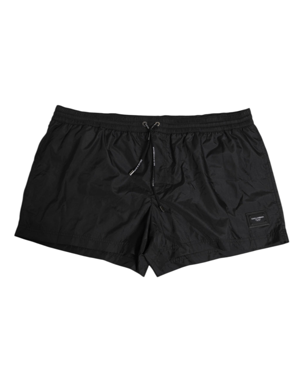 Dolce & Gabbana Black Logo Polyester Beachwear Shorts Swimwear