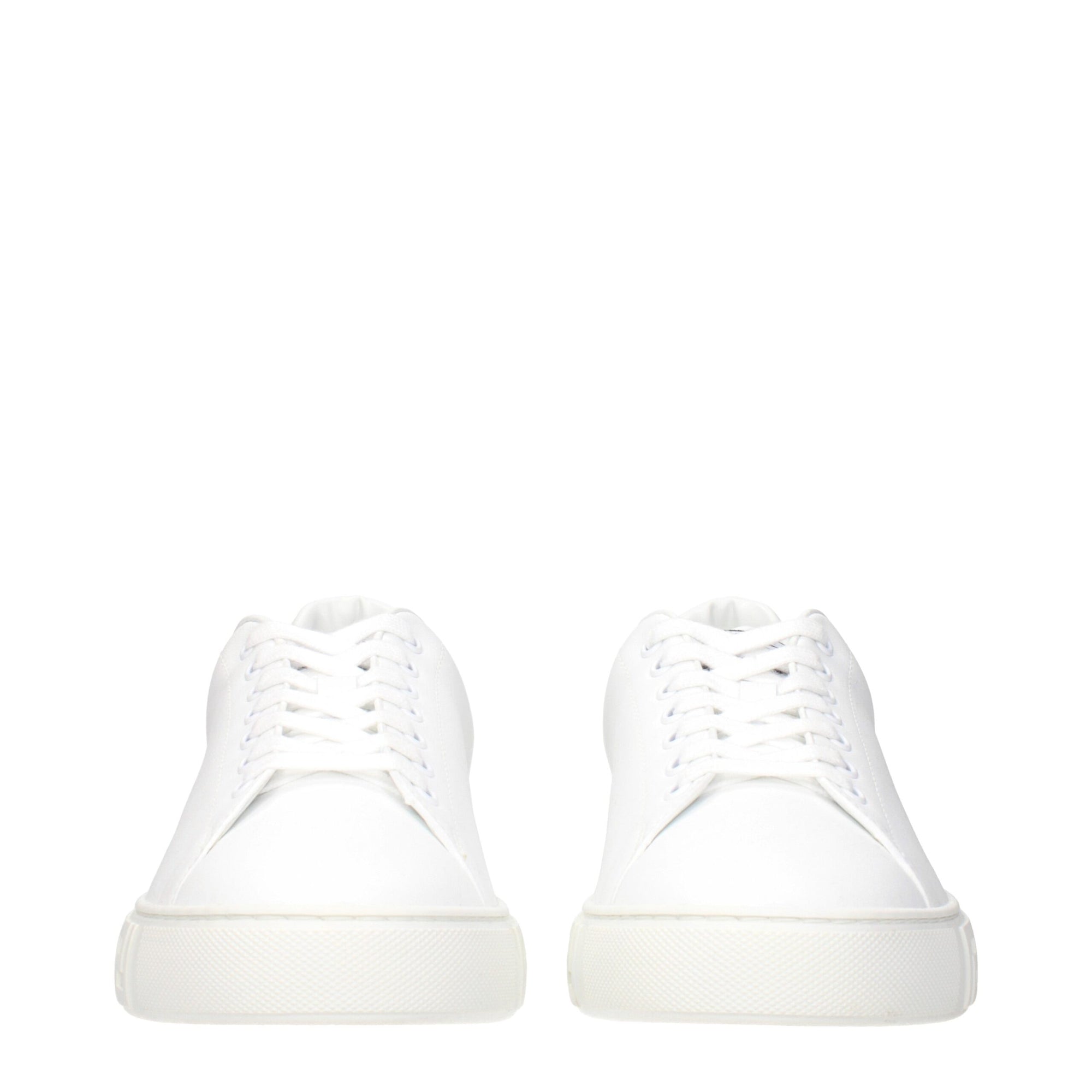 Versace White Leather Low Top Sneakers