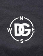 Dolce & Gabbana Black Logo Compass Cotton Crew Neck T-shirt