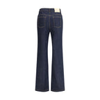 Alexander McQueen Blue Cotton Straight-Leg Jeans