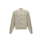 Jacquemus White Fleece Wool Cardigan