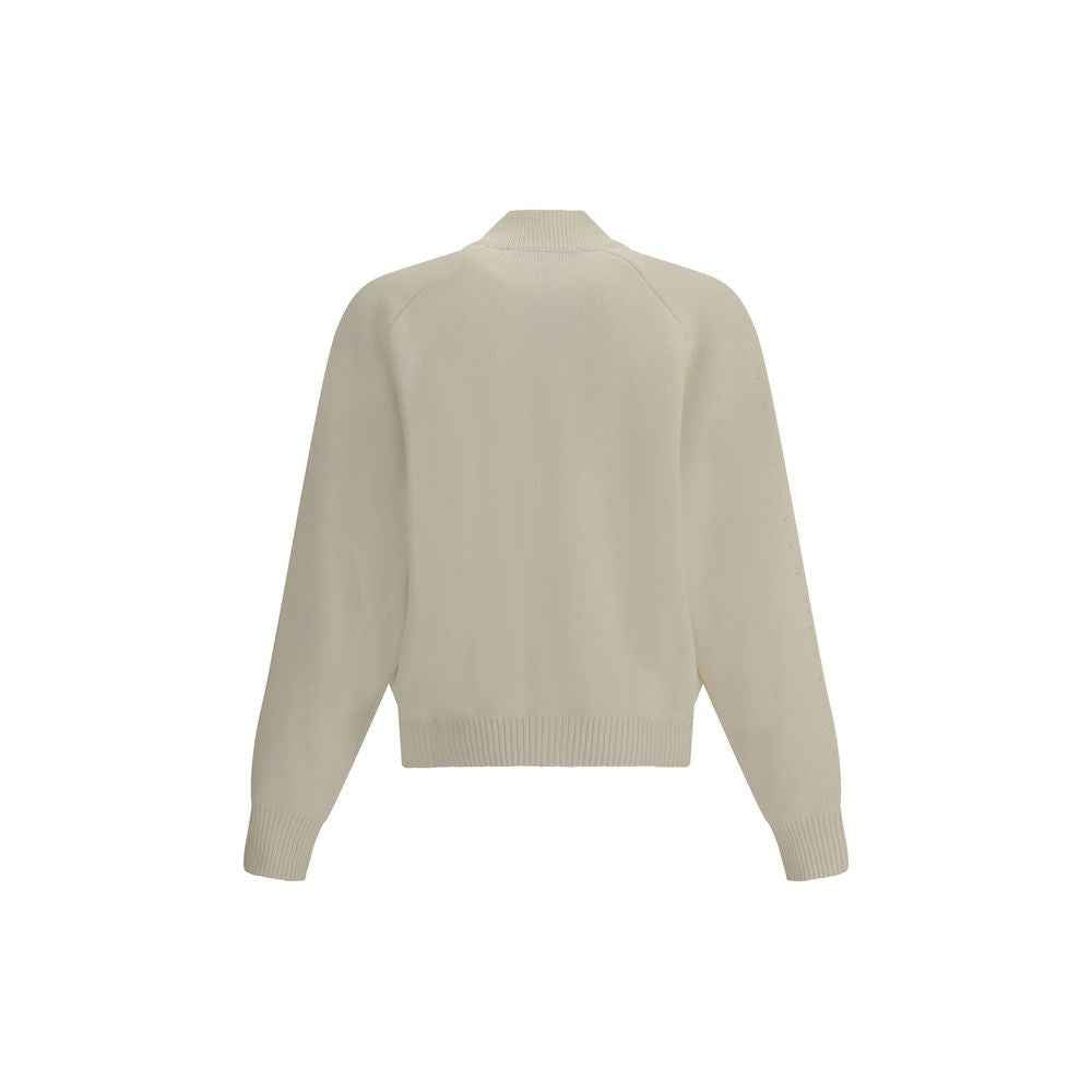Jacquemus White Fleece Wool Cardigan