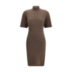 Jacquemus Brown Merino Wool Casual Dress