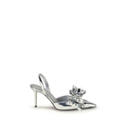 MACH & MACH Cadeau Silver Wrapped Leather Pumps