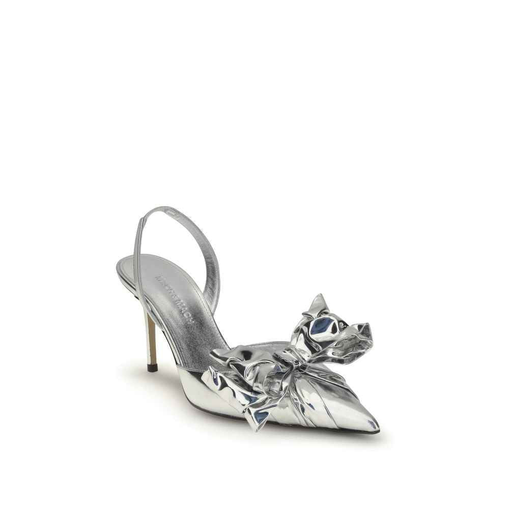 MACH & MACH Cadeau Silver Wrapped Leather Pumps