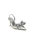 MACH & MACH Cadeau Silver Wrapped Leather Pumps
