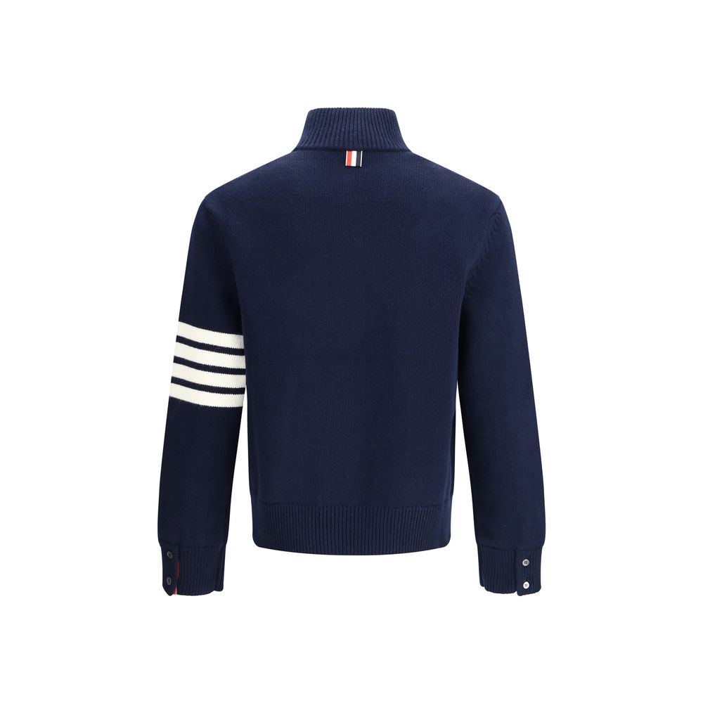 Thom Browne Blue Fleece Wool Sweatshirt