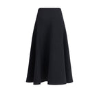 Jacquemus Black Cotton Midi Skirt