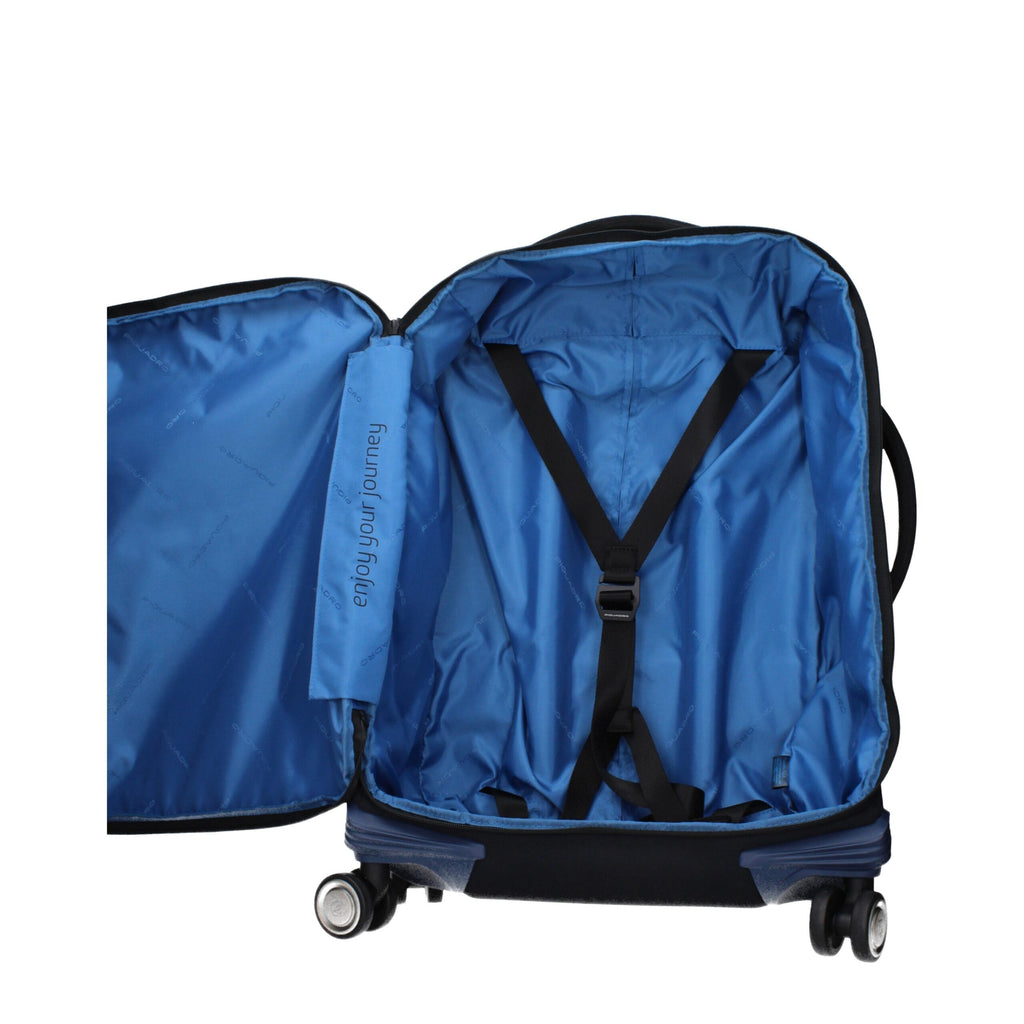 Piquadro Blue Fabric Luggage And Travel