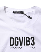 Dolce & Gabbana White Cotton Sleeveless Printed Tank T-shirt