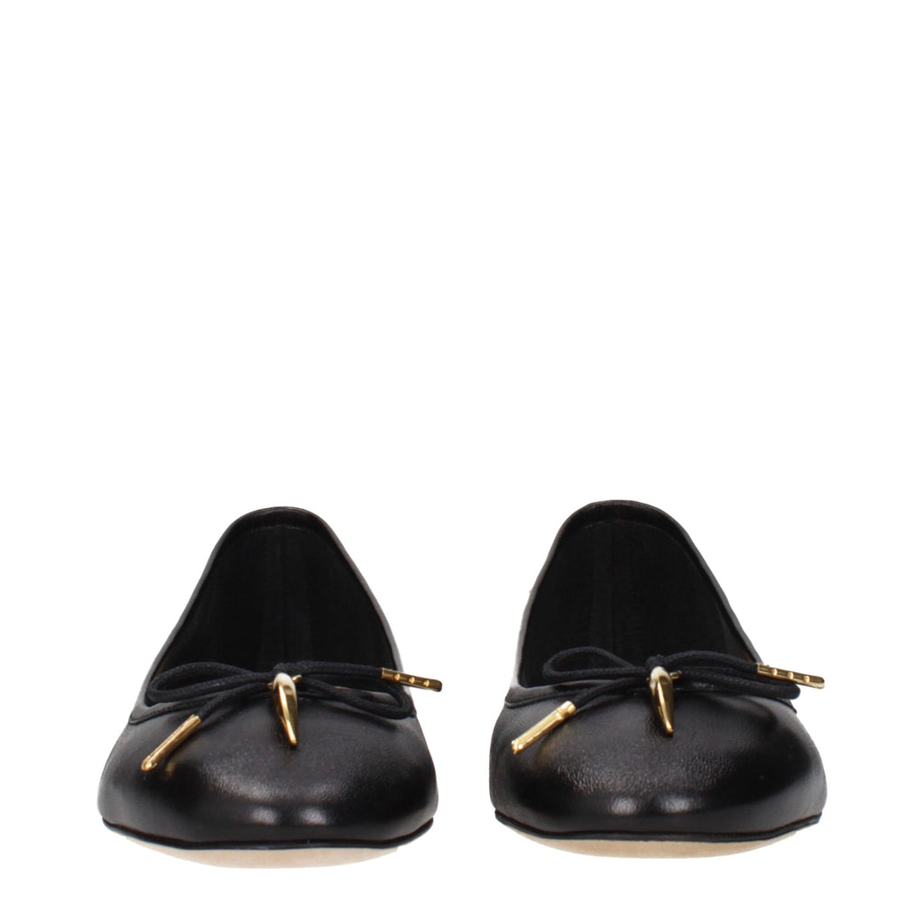 Chloé Black Leather Ballet Flats