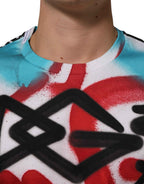 Dolce & Gabbana White Graffiti Crew Neck Short Sleeves T-shirt