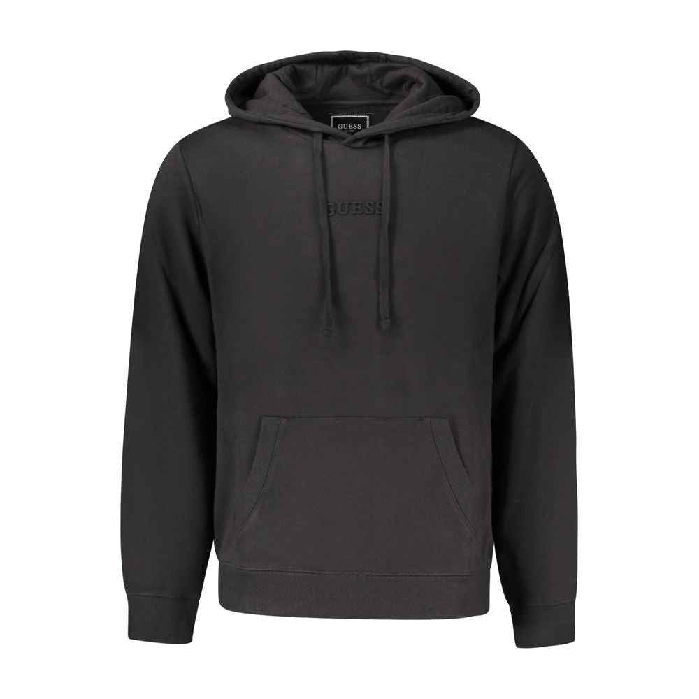Guess Jeans Black Cotton Men Hoodie