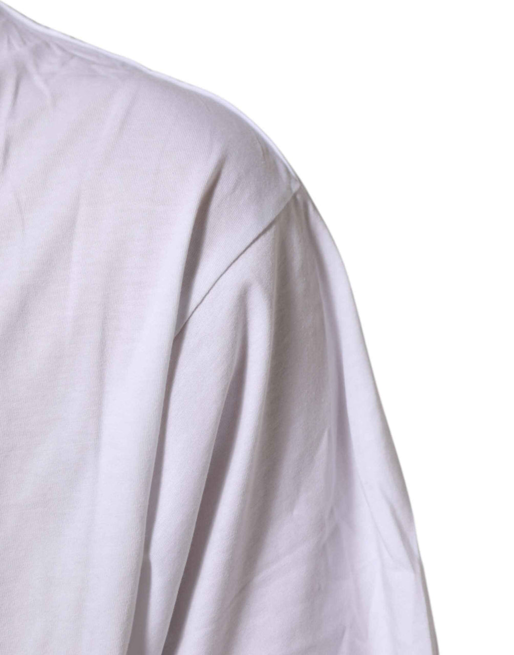 Dolce & Gabbana White Graphic Print Cotton Crew Neck T-shirt