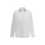 Alexander McQueen Long-sleeved Shirt with embellished collar