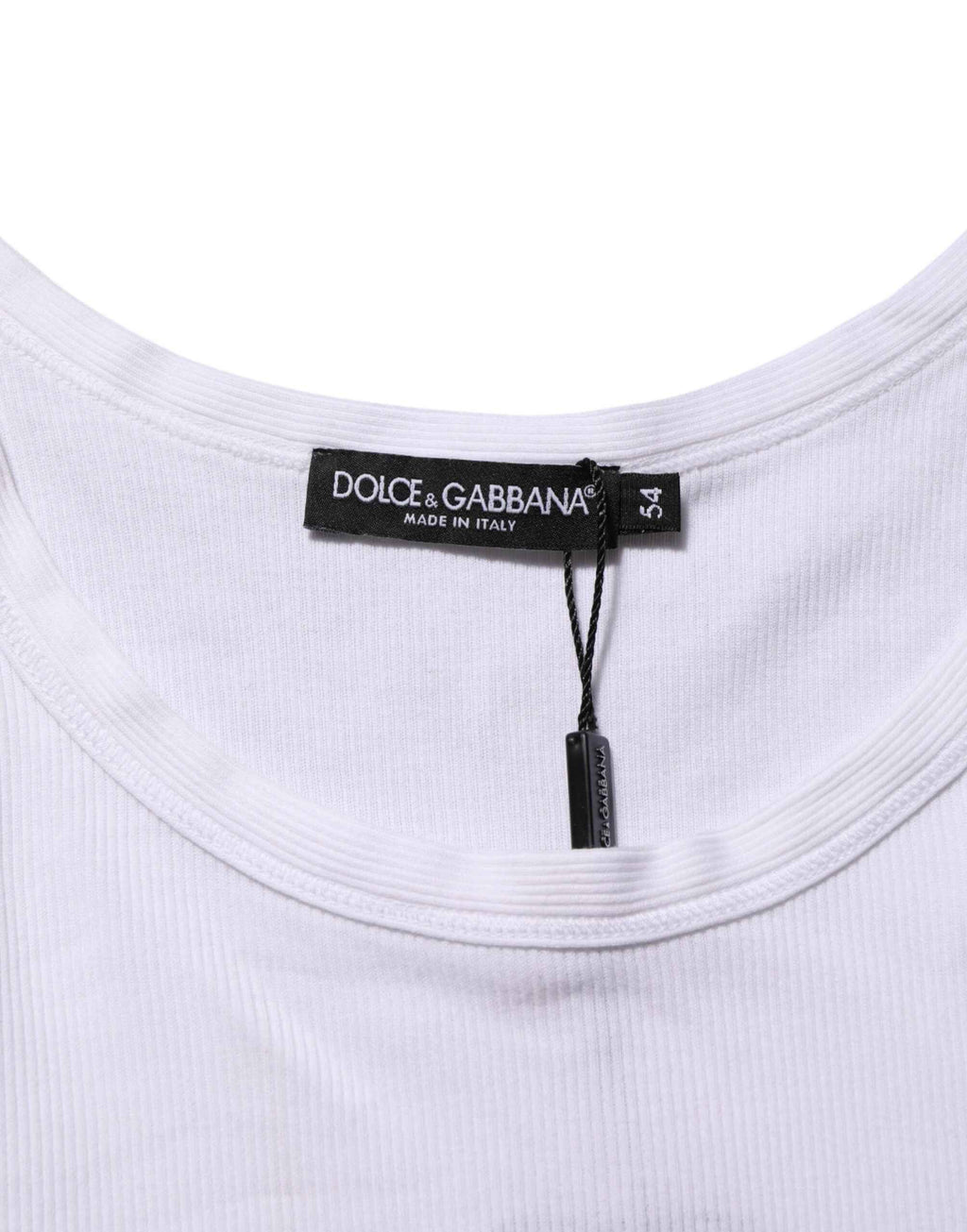 Dolce & Gabbana White Sleeveless Round Neck Tank Top T-shirt