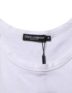 Dolce & Gabbana White Sleeveless Round Neck Tank Top T-shirt