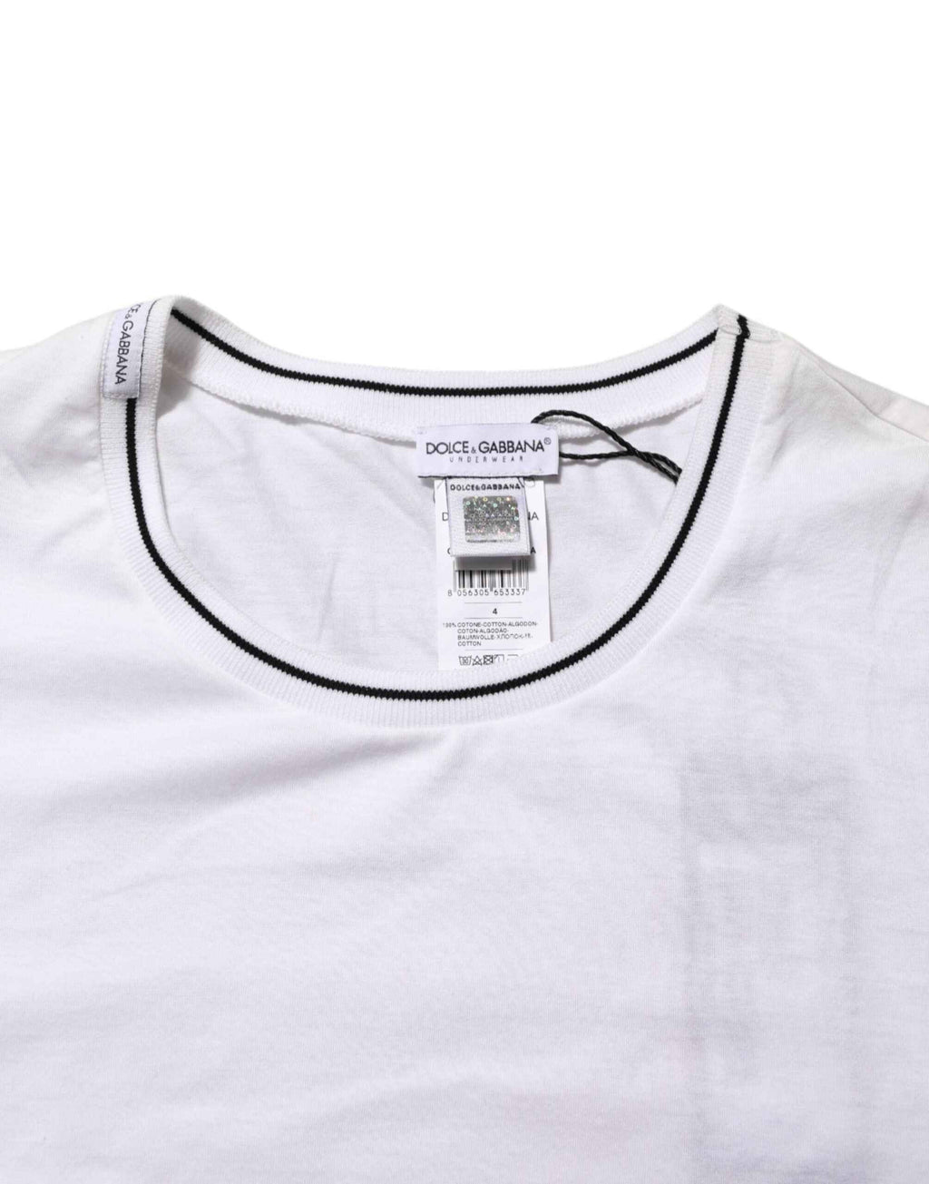 Dolce & Gabbana White Short Sleeves Round Neck Men Underwear T-shirt