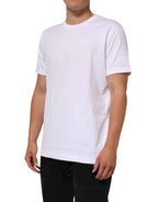 Dolce & Gabbana White Cotton Crew Neck Short Sleeves T-shirt