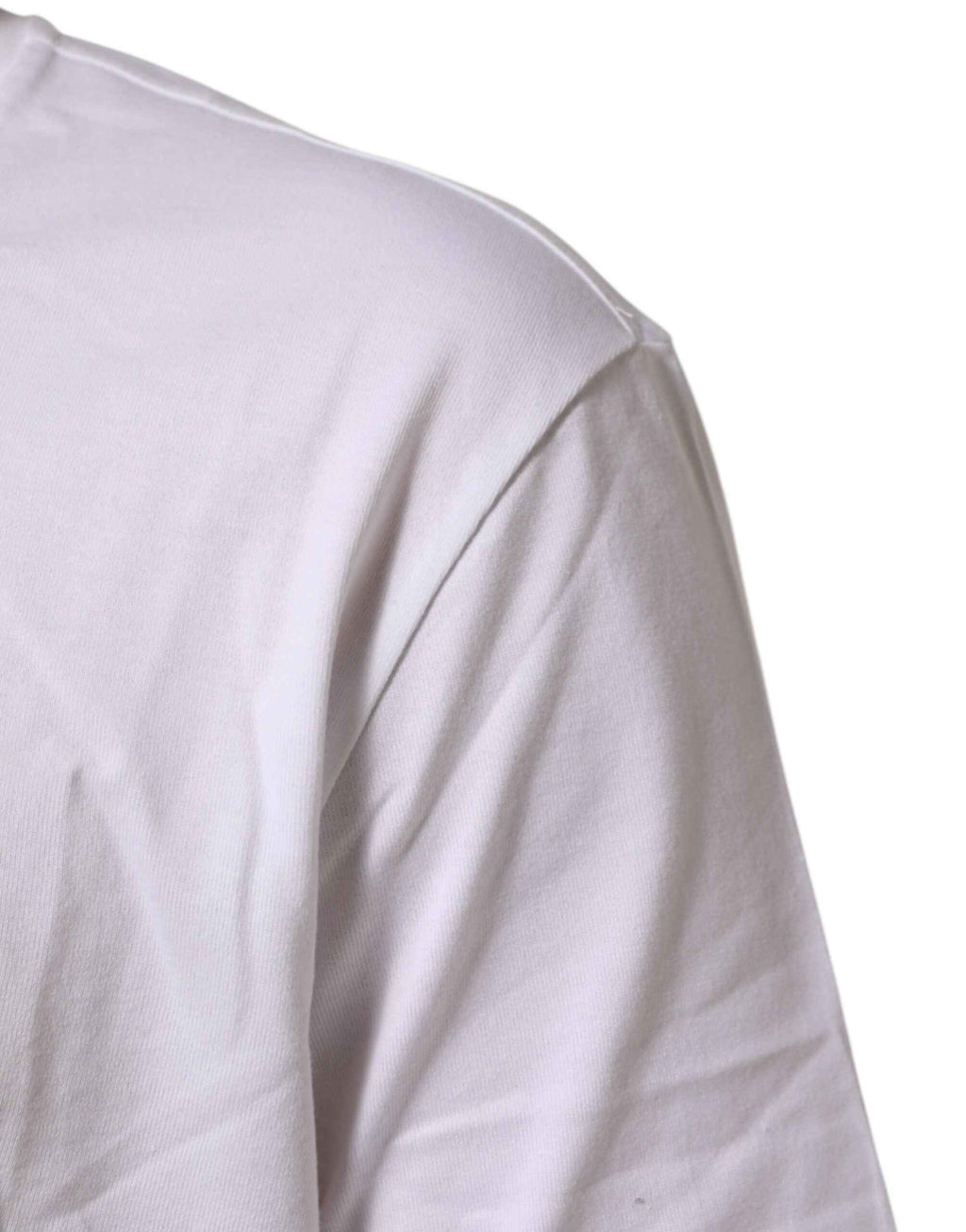 Dolce & Gabbana White Cotton Crew Neck Short Sleeves T-shirt