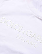 Dolce & Gabbana White Cotton Crew Neck Short Sleeves T-shirt