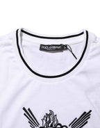 Dolce & Gabbana White Sacred Heart Short Sleeve Men T-shirt