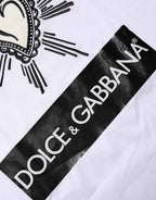Dolce & Gabbana White Sacred Heart Short Sleeve Men T-shirt