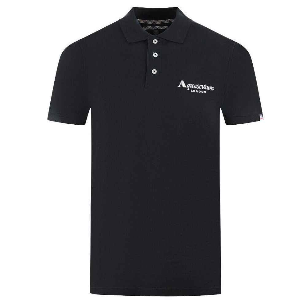 Aquascutum Black Cotton Polo Shirt