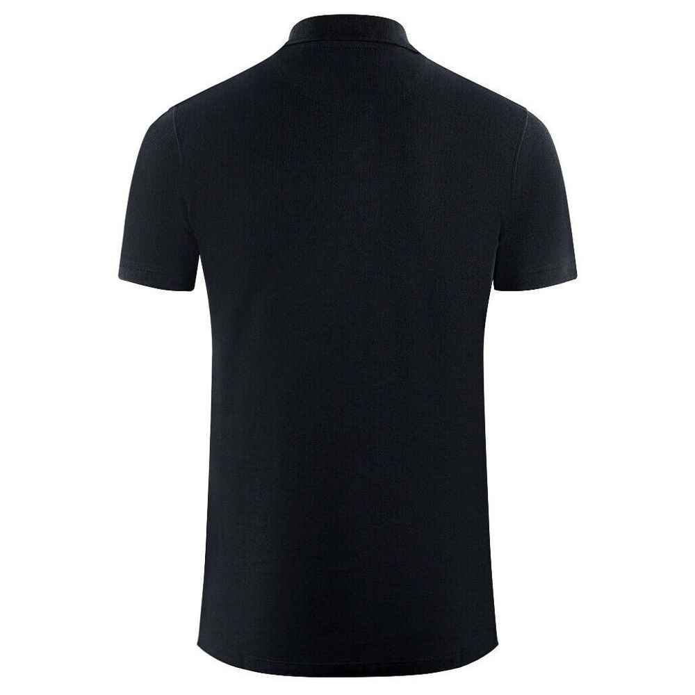Aquascutum Black Cotton Polo Shirt
