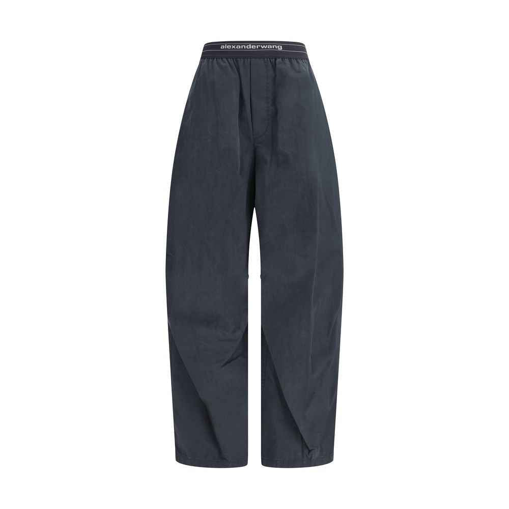 Alexander Wang Trousers with elastic waistband and contrasting jacquard logo