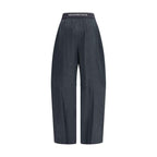 Alexander Wang Trousers with elastic waistband and contrasting jacquard logo