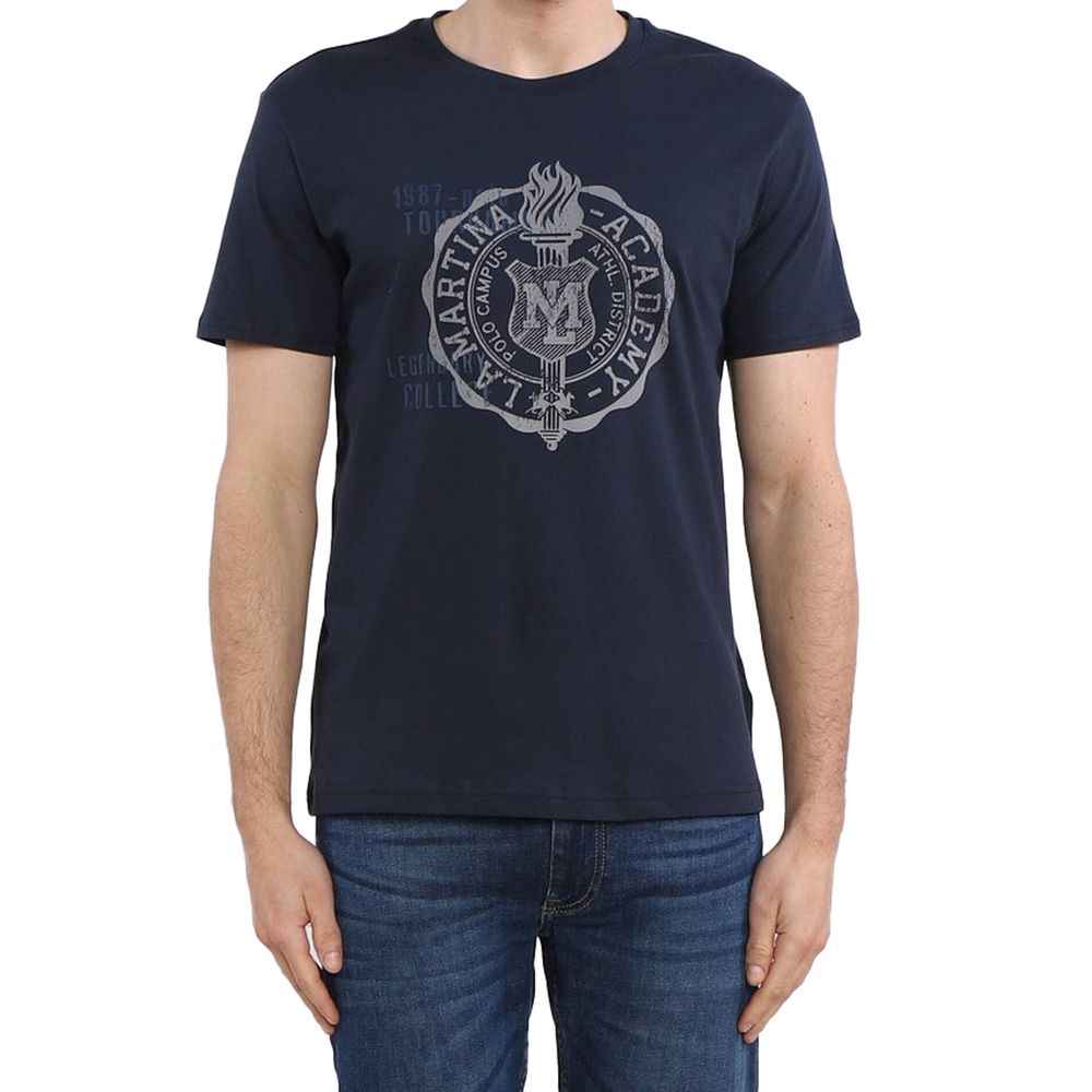 La Martina Blue Cotton T-Shirt
