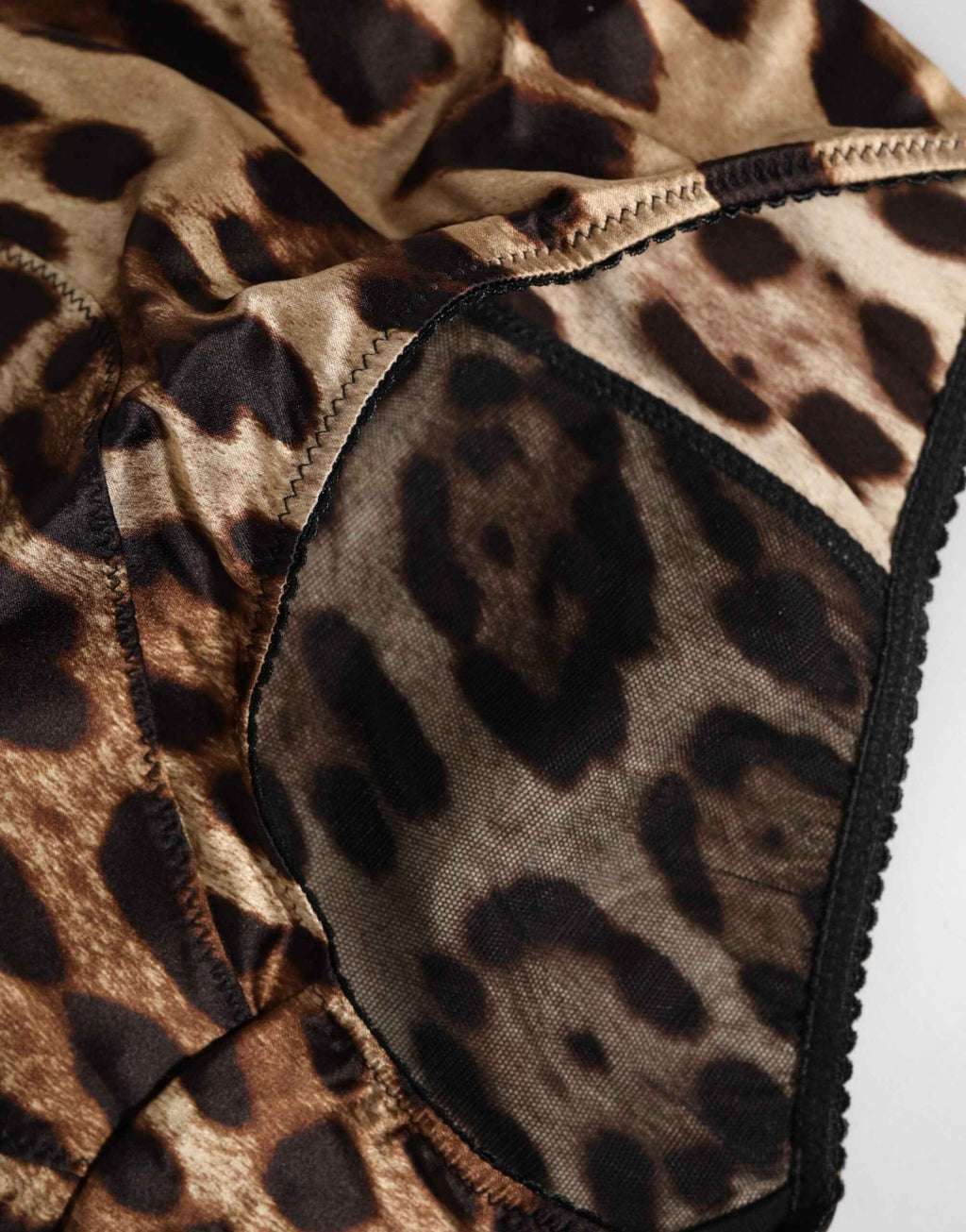 Dolce & Gabbana Multicolor Leopard Silk High Waist Girdle Underwear