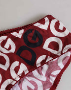 Dolce & Gabbana Bordeaux DG Logo Slip Bottom Brief Underwear