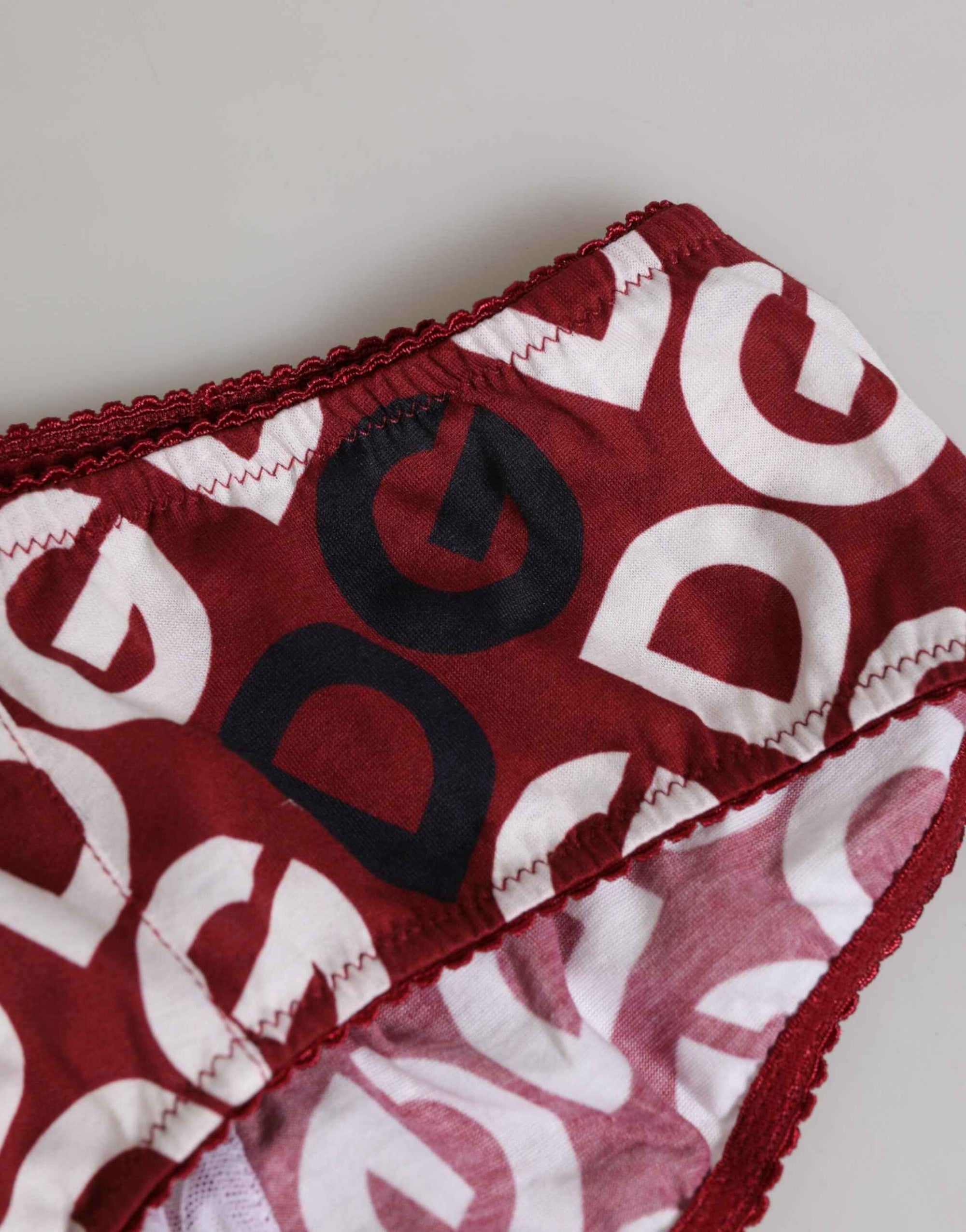 Dolce & Gabbana Bordeaux DG Logo Slip Bottom Brief Underwear