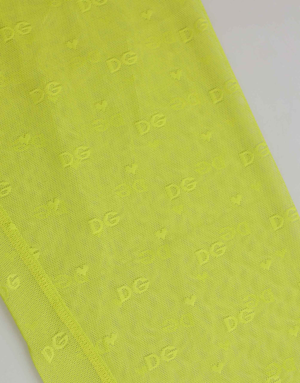Dolce & Gabbana Neon Green Nylon Logo Lace Leggings Pants Underwear