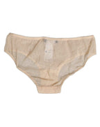 Dolce & Gabbana Beige DG Logo Lace Mid Waist Panty Underwear