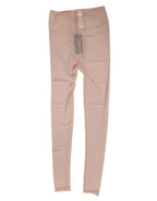 Dolce & Gabbana Beige Nylon Logo Lace Leggings Pants Underwear