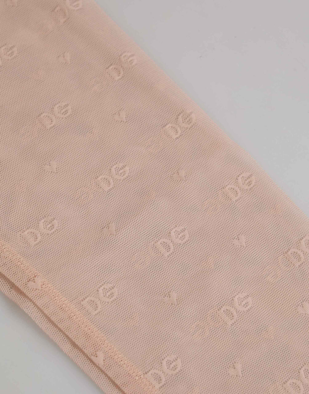 Dolce & Gabbana Beige Nylon Logo Lace Leggings Pants Underwear
